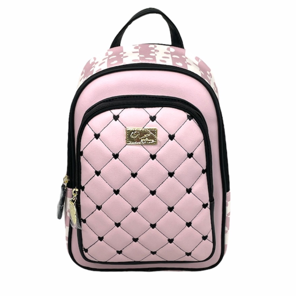 Betsey Johnson Hearts, Stripes, Polka Dot Backpack